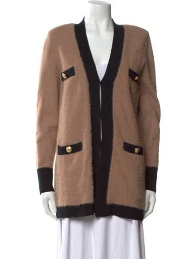 Pre-owned L'agence Nylon Striped Sweater In Neutral