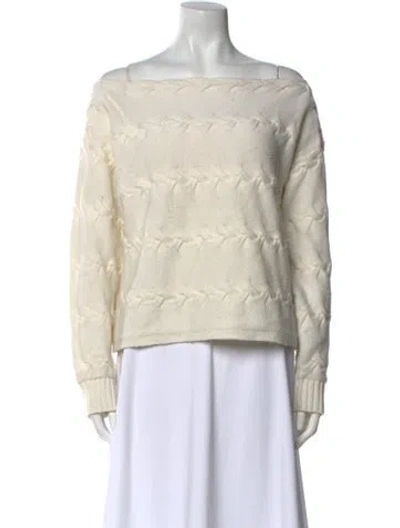 Pre-owned L'agence Nylon Striped Sweater In Neutral