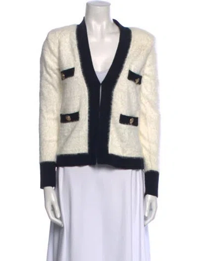 Pre-owned L'agence Nylon Striped Sweater W/ Tags In White