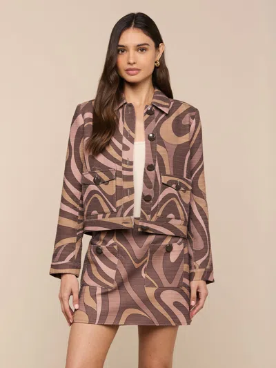 L'agence Nyx Cropped Jacket In Brown