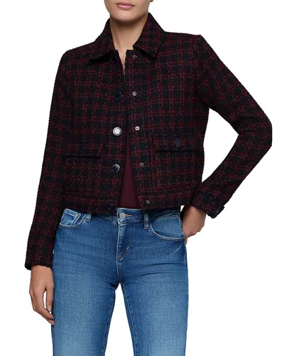 L'agence Nyx Cropped Tweed Jacket In Multi