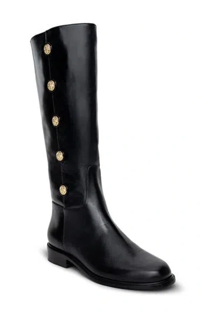 L'agence Oceana Knee High Boot In Black Patent