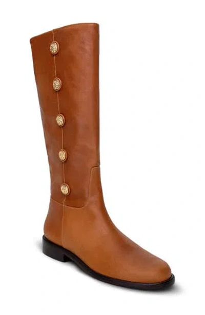 L'agence Oceana Knee High Boot In Cognac Leather