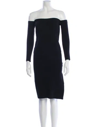 Pre-owned L'agence Off-the-shoulder Mini Dress In Black