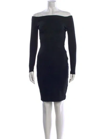 Pre-owned L'agence Off-the-shoulder Mini Dress In Black