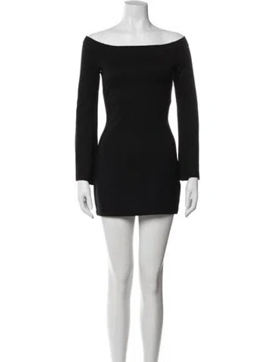 Pre-owned L'agence Off-the-shoulder Mini Dress In Blue