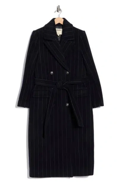 L'agence Olina Belted Long Coat In Multi