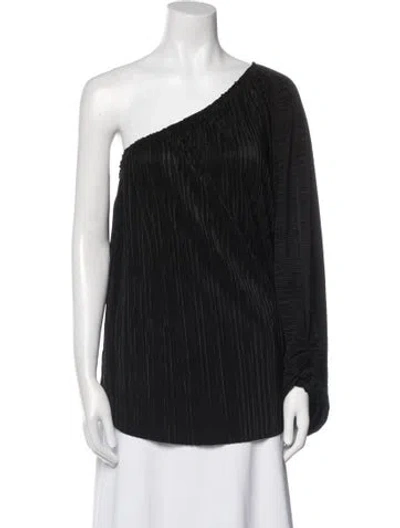 Pre-owned L'agence One-shoulder Sleeveless Top In Black