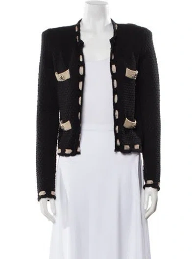 Pre-owned L'agence Open Front Sweater In Black