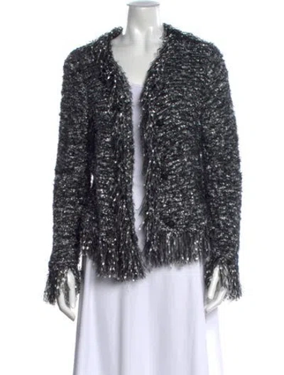 Pre-owned L'agence Open Front Sweater In Black