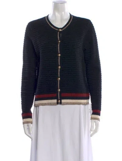 Pre-owned L'agence Open Front Sweater In Black