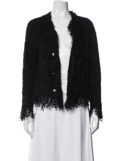 Pre-owned L'agence Open Front Sweater In Black