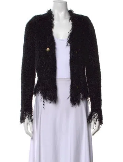 Pre-owned L'agence Open Front Sweater In Black