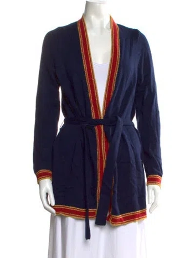 Pre-owned L'agence Open Front Sweater In Blue