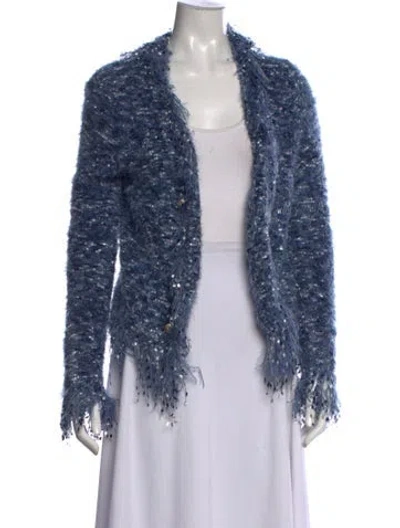 Pre-owned L'agence Open Front Sweater In Blue