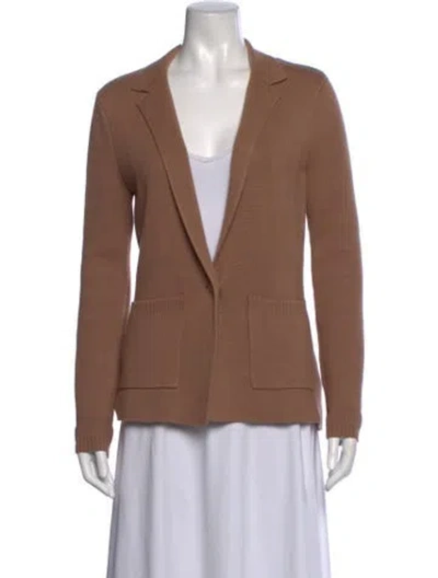 Pre-owned L'agence Open Front Sweater In Brown