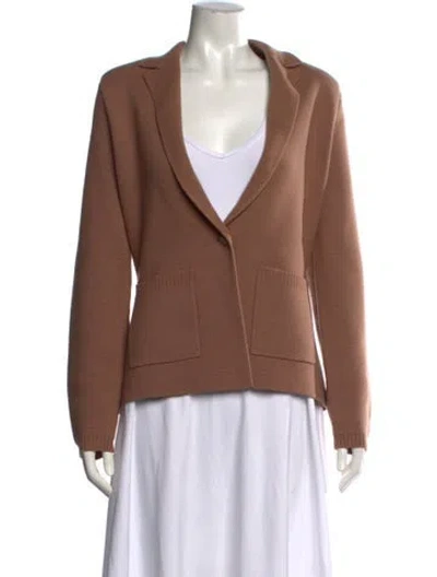 Pre-owned L'agence Open Front Sweater In Brown