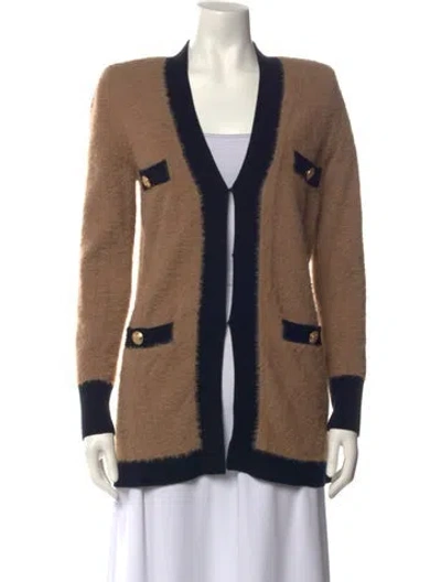 Pre-owned L'agence Open Front Sweater In Brown