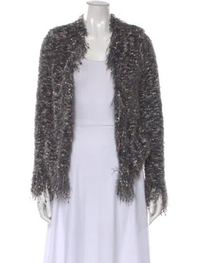 Pre-owned L'agence Open Front Sweater In Gray