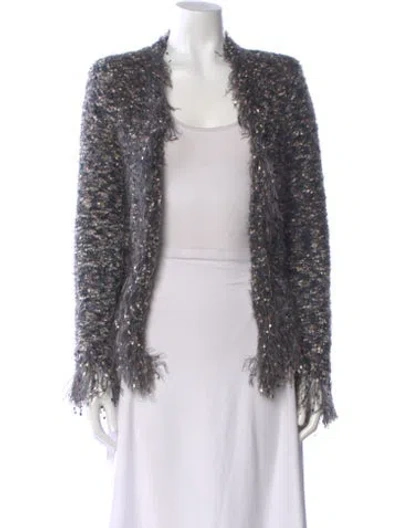 Pre-owned L'agence Open Front Sweater In Gray