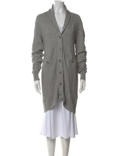 Pre-owned L'agence Open Front Sweater In Gray