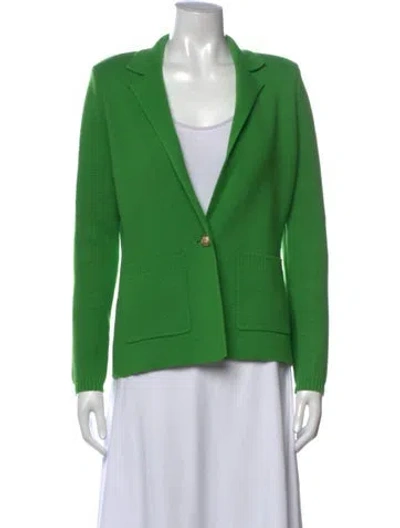 Pre-owned L'agence Open Front Sweater In Green
