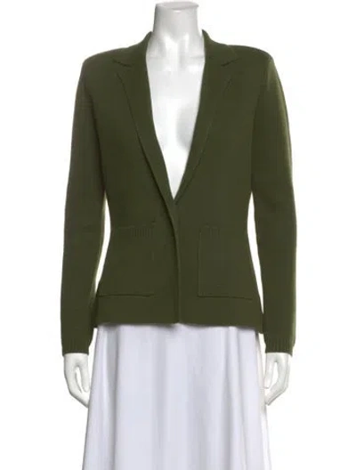 Pre-owned L'agence Open Front Sweater In Green