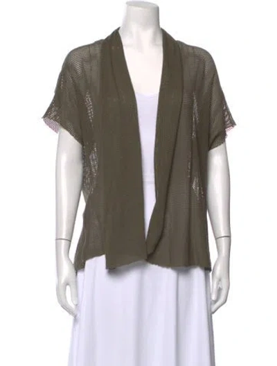 Pre-owned L'agence Open Front Sweater In Green