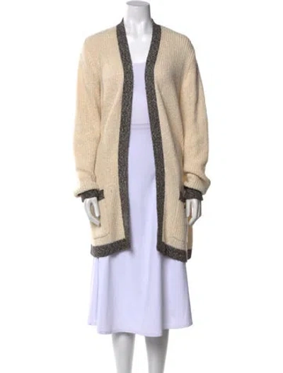 Pre-owned L'agence Open Front Sweater In Neutral