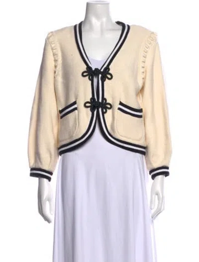 Pre-owned L'agence Open Front Sweater In Neutrals