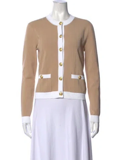 Pre-owned L'agence Open Front Sweater In Neutrals