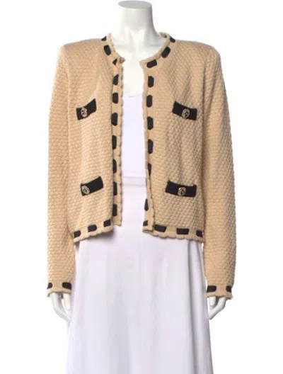 Pre-owned L'agence Open Front Sweater In Neutrals
