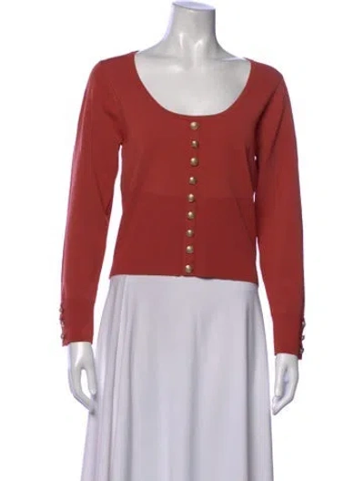Pre-owned L'agence Open Front Sweater In Orange