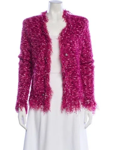 Pre-owned L'agence Open Front Sweater In Pink