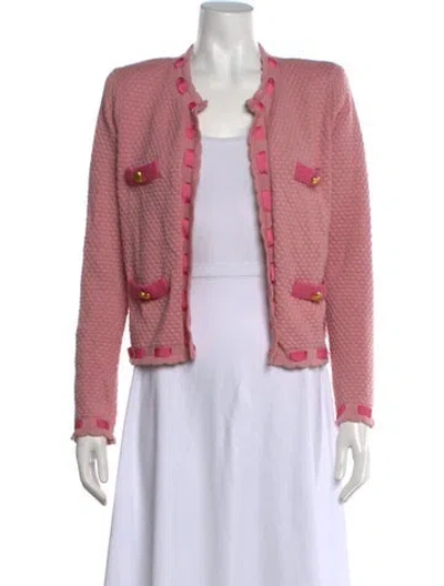 Pre-owned L'agence Open Front Sweater In Pink