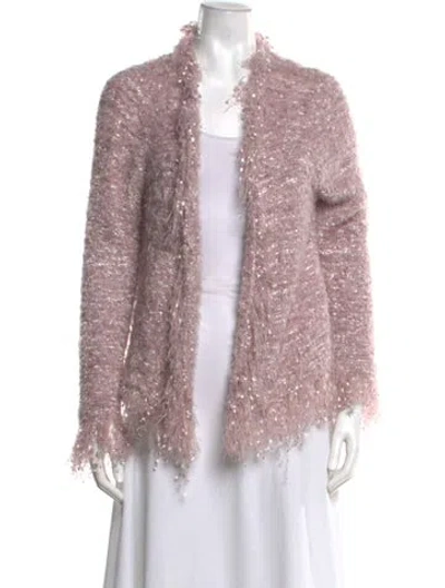 Pre-owned L'agence Open Front Sweater In Purple