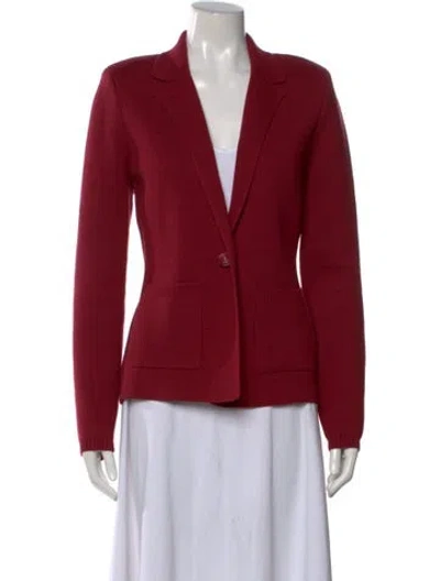 Pre-owned L'agence Open Front Sweater In Red