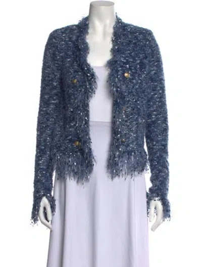 Pre-owned L'agence Open Front Sweater W/ Tags In Blue