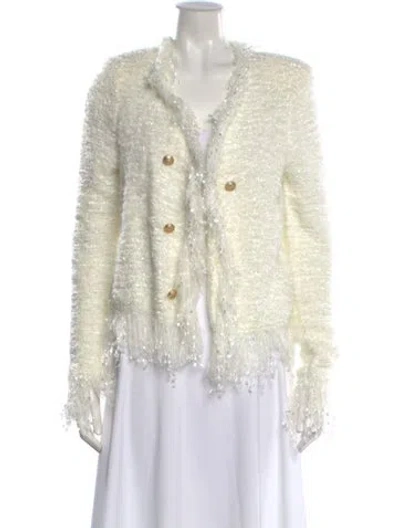 Pre-owned L'agence Open Front Sweater In White