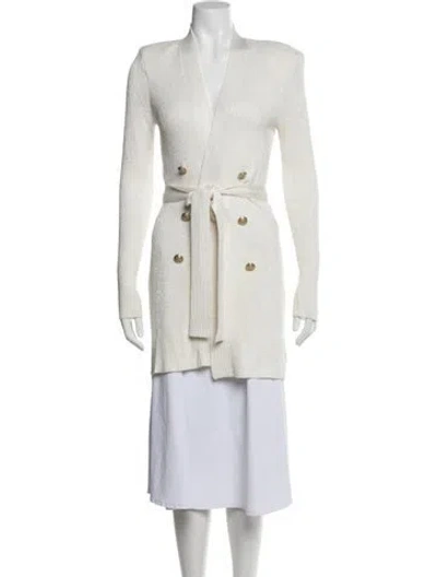 Pre-owned L'agence Open Front Sweater In White