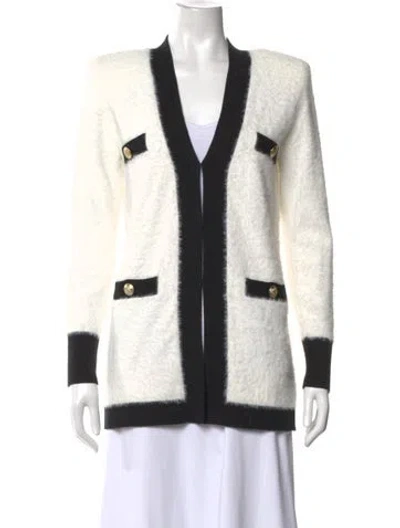 Pre-owned L'agence Open Front Sweater In White