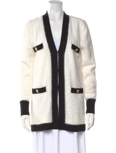 Pre-owned L'agence Open Front Sweater In White