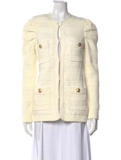 Pre-owned L'agence Open Front Sweater In White