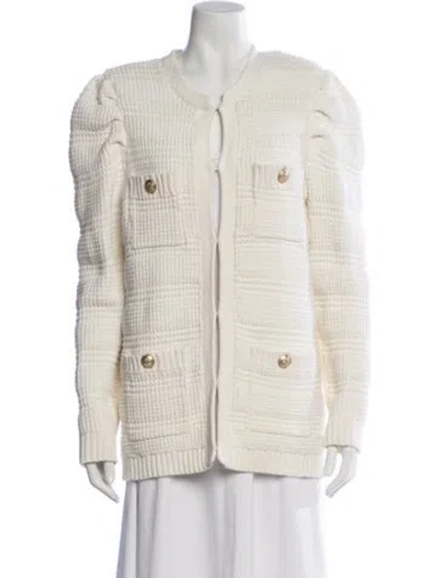 Pre-owned L'agence Open Front Sweater In White