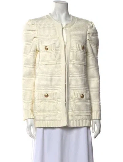 Pre-owned L'agence Open Front Sweater In White