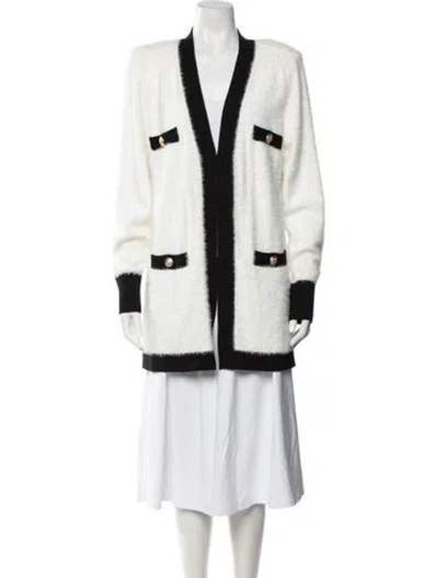 Pre-owned L'agence Open Front Sweater In White