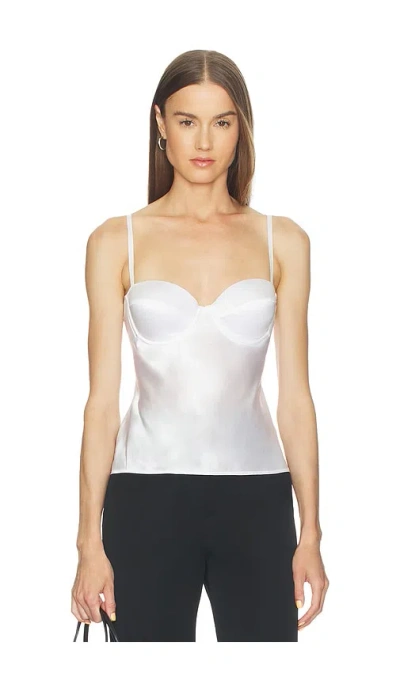 L'agence Orlina Silk Camisole In White
