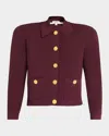 L'agence Osiris Collared Cardigan In Red