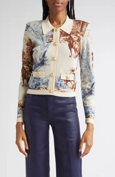 L'AGENCE L'AGENCE OSIRIS JACQUARD KNIT JACKET