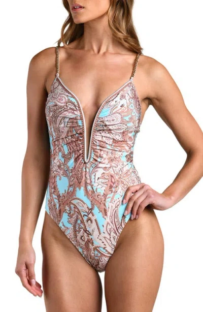 L'agence Paisley One-piece Swimsuit In Multi